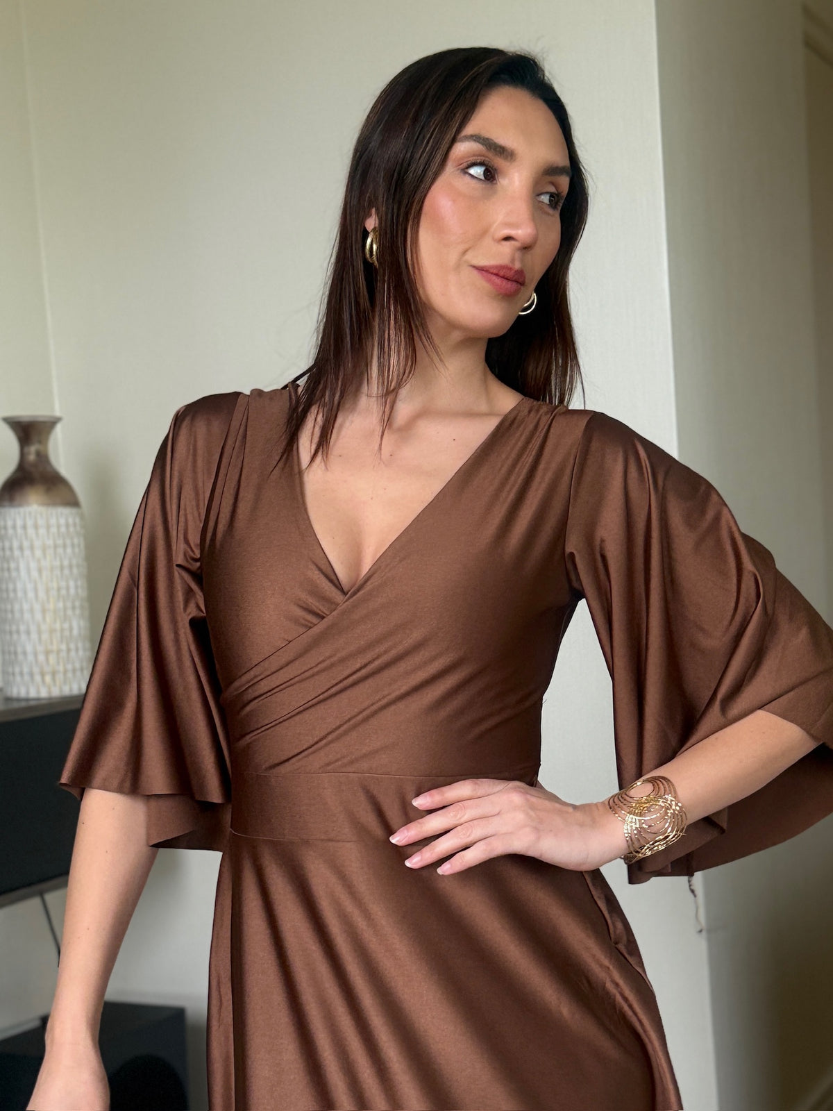 Vestido Isabel Manga Acampanada